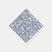 blauw-witte bijen servet (Hoek)