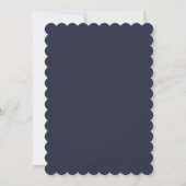 Blauw Witte Bloem 60e Gebogen Verjaardag Kaart (Achterkant)