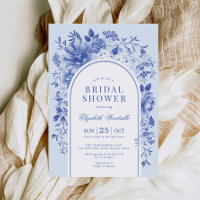 Blauw Witte Bloem Chinoiserie Boog Bruiloft Feest