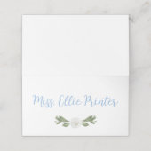 Blauw-witte bloem Chinoiserie Plaatskaartje (Buitenkant ongevouwen)