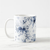Blauw Witte Bloem Koffiemok (Links)