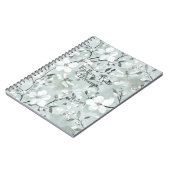 Blauw Witte Bloem Libellen Notitieboek (Linkerzijde)