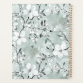 Blauw Witte Bloem Libellen Planner (Achterkant)