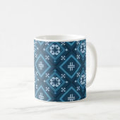 Blauw witte bloem mok (Voorkant rechts)