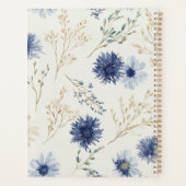 Blauw Witte Bloem  Planner (Achterkant)