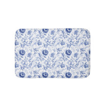Blauw Witte Bloem Toile Frans Land Waterverf