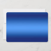 Blauw Witte Bloem Versiering Bewaar De Datum Save The Date (Achterkant)