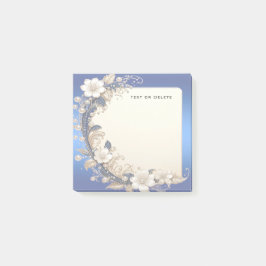 Blauw Witte Bloem Versiering Post it Notities Post-it® Notes