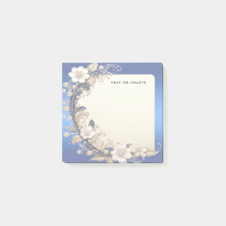 Blauw Witte Bloem Versiering Post it Notities Post-it® Notes