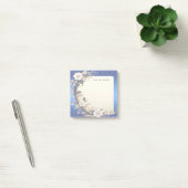 Blauw Witte Bloem Versiering Post it Notities Post-it® Notes (Kantoor)