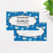 Blauw Witte Bloemen | Cadeaubon Visitekaartje (Bureau)