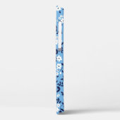 Blauw, witte bloemen: Case-Mate iPhone case (Achterkant / Links)