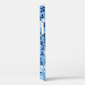 Blauw, witte bloemen: Case-Mate iPhone case (Achterkant / Rechts)