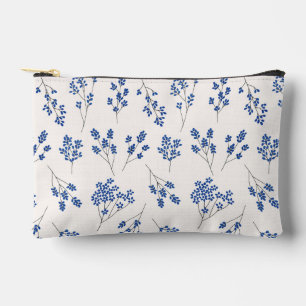 Blauw-witte Bloemen Cosmetische Zak Etui