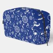 BLAUW-WITTE BLOEMEN EN BLADEREN TOILETTASJE (Rechterhoek)