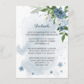 blauw - witte bloemen - groen - details informatiekaartje (Voorkant)