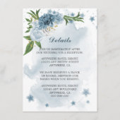 blauw - witte bloemen - groen - details informatiekaartje (Voorkant)