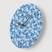 Blauw, witte bloemen:  grote klok (Hoek)