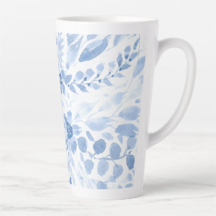 Blauw-witte bloemen Mok