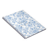 Blauw Witte Bloemen Notitieboek (Rechterzijde)