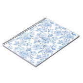 Blauw Witte Bloemen Notitieboek (Linkerzijde)