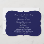 Blauw-witte Bloemen Pet 2025 Afstudeerfeest Kaart (Achterkant)