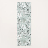 Blauw Witte Bloemen Yogamat (Voorkant)