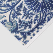 Blauw-witte bloemendecoupage tissuepapier (Detail)