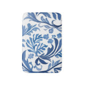 Blauw & Witte Bloemendesign | Chinoiserie Patroon Badmat (Voorkant Verticaal)