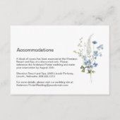 Blauw-witte bloemenverblijf Kaart (Voorkant)