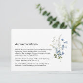 Blauw-witte bloemenverblijf Kaart (Staand voorkant)