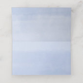 Blauw witte bloemige groene elegante plaatskaart plaatskaartje (Binnenkant ongevouwen)