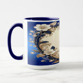 Blauw Witte Bloemige Mok (Links)