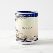 Blauw Witte Bloemige Mok (Midden)