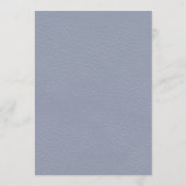 Blauw Witte Bloemige Uitnodiging Voor Herdenkingsd (Achterkant)