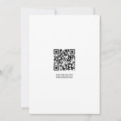 Blauw-witte bloemkam monogram foto save the date (Achterkant)