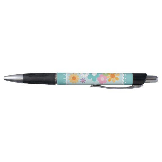 Blauw-witte-bloemmonogram Pen (Bodem)