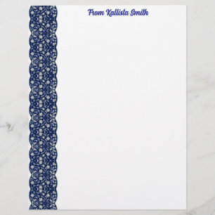 blauw-witte bloemrand briefhoofd
