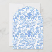 Blauw Witte Bloemrozen Chinoiserie Bruiloftsshower Kaart (Achterkant)