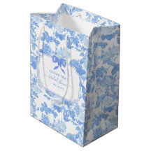 Blauw Witte Bloemrozen Chinoiserie Bruiloftsshower