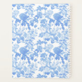 Blauw Witte Bloemrozen Franse Chinoiserie Patroon Planner (Achterkant)