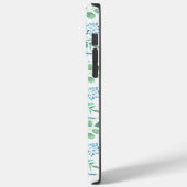 Blauw Witte Bloemschildering Waterverfrozen Bloeme Case-Mate iPhone Case (Achterkant / Links)