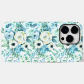 Blauw Witte Bloemschildering Waterverfrozen Bloeme Case-Mate iPhone Case (Achterkant (horizontaal))