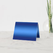 Blauw Witte Bloemversiering Bedankkaart (Achterkant)