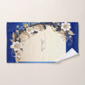 Blauw Witte Bloemversiering Handdoekenset Bad Handdoek (Handdoek)