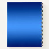 Blauw Witte Bloemversiering Notitieboek (Achterkant)