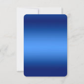 Blauw Witte Bloemversiering RSVP Kaart (Achterkant)