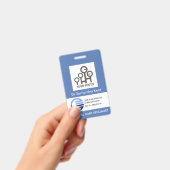 Blauw Witte Box Foto Sjabloon Medische Staf ID Badge (Handheld)