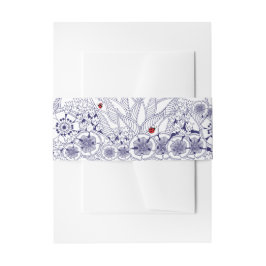 Blauw Witte Bruiloft Uitnodigingen Wikkel