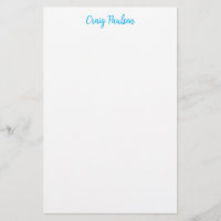 Blauw Witte Calligrafie Uw Naam Uniek Minimalistis